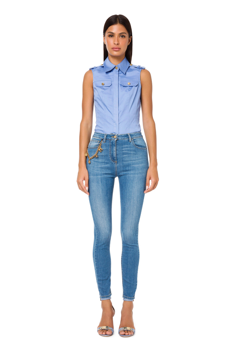 Skinny jeans with pendants - Skinny Jeans | Elisabetta Franchi® Outlet