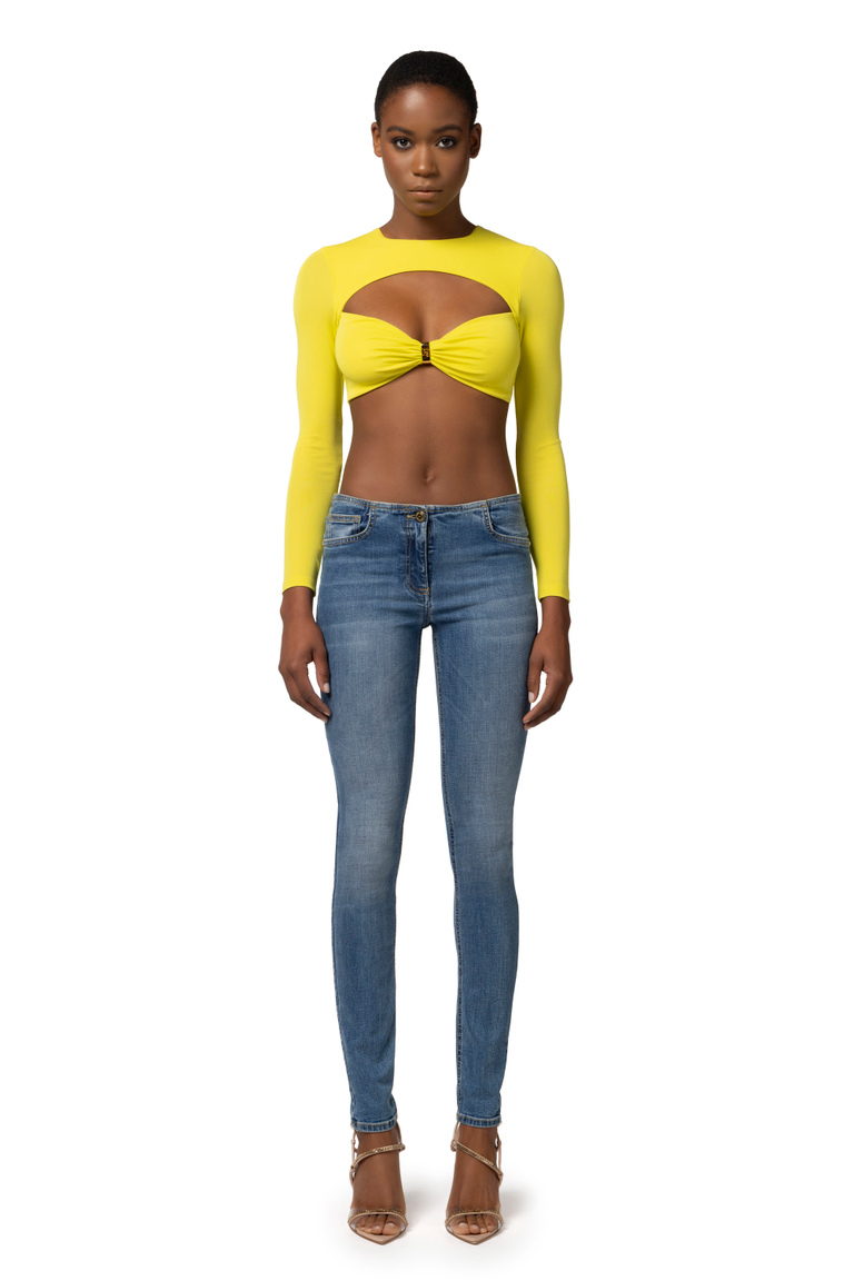 Skinny jeans without waistband - Skinny Jeans | Elisabetta Franchi® Outlet