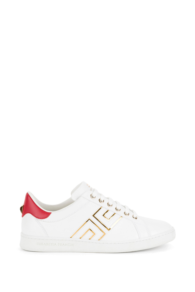 Low-top sneakers with mirrored logo - Sneakers | Elisabetta Franchi® Outlet