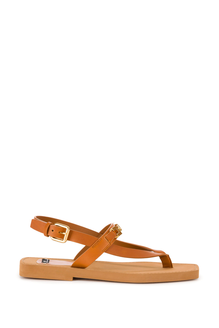 Flat thong sandals - Shoes | Elisabetta Franchi® Outlet