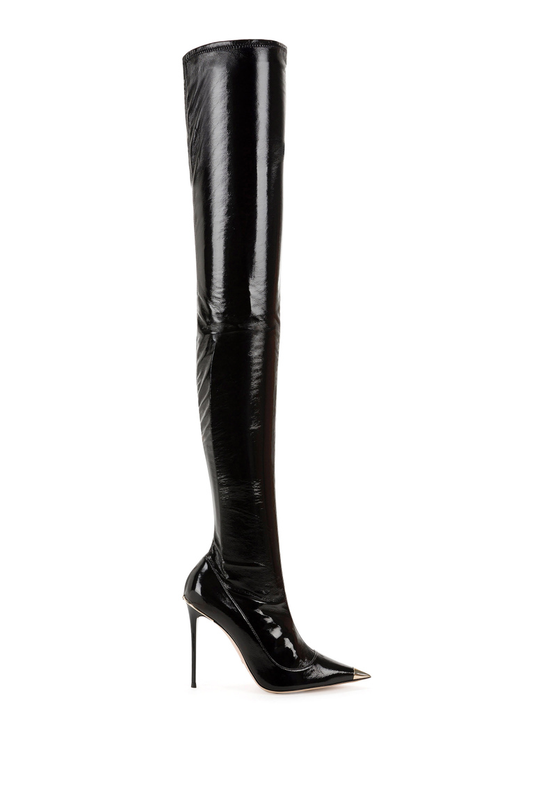 Naplak over-the-knee boots - Boots | Elisabetta Franchi® Outlet