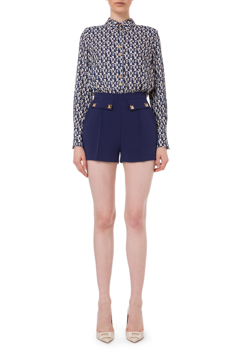 Shorts with studs - Trousers | Elisabetta Franchi® Outlet