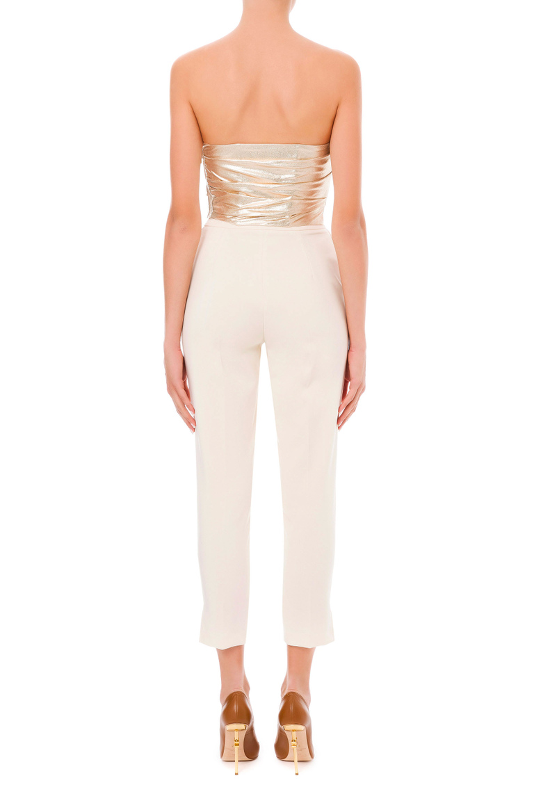 Top mit Schleife und Allover-Pailletten - Top e T-shirts | Elisabetta Franchi® Outlet