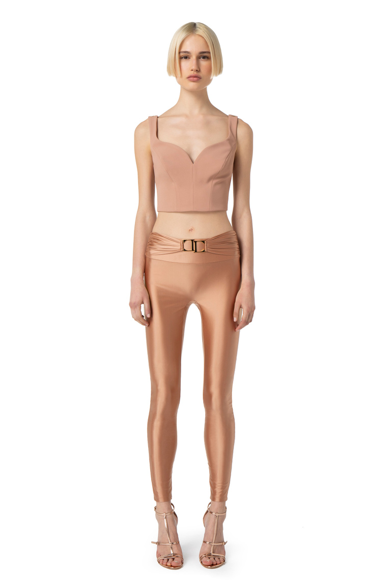 Bustier top in crêpe fabric - Special sale | Elisabetta Franchi® Outlet
