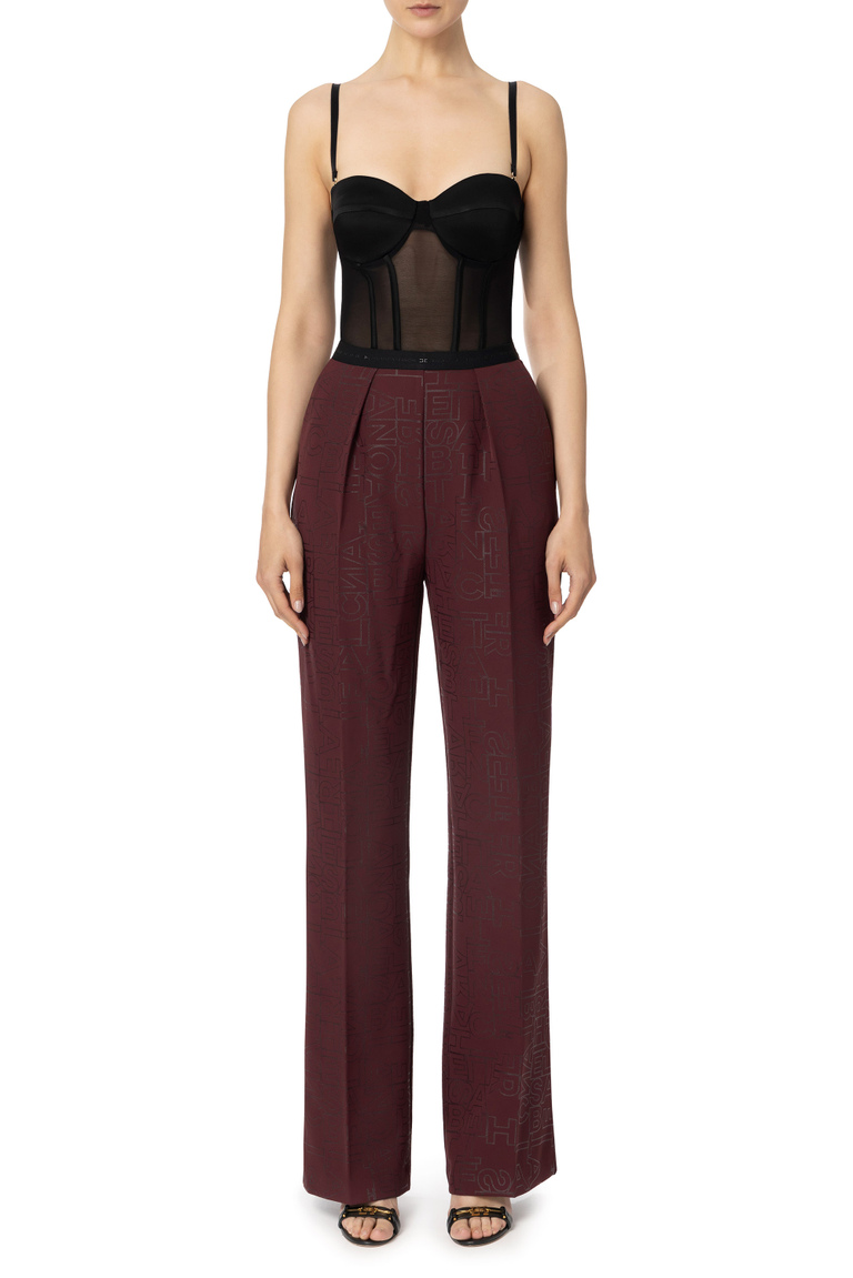Tulle jumpsuit with bustier top - Jumpsuits | Elisabetta Franchi® Outlet