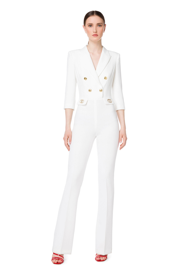 One-piece double-breasted jumpsuit by Elisabetta Franchi - Jumpsuits | Elisabetta Franchi® Outlet