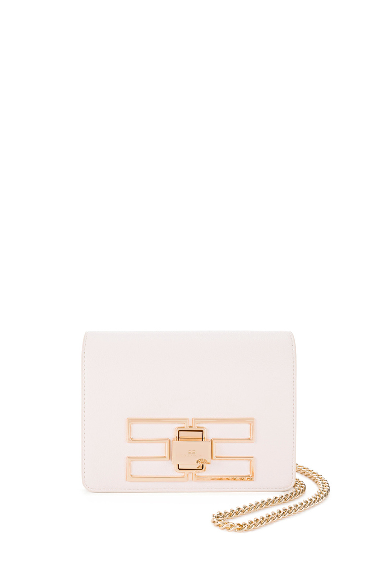 Mini bag with gold logo - Strap Bags | Elisabetta Franchi® Outlet