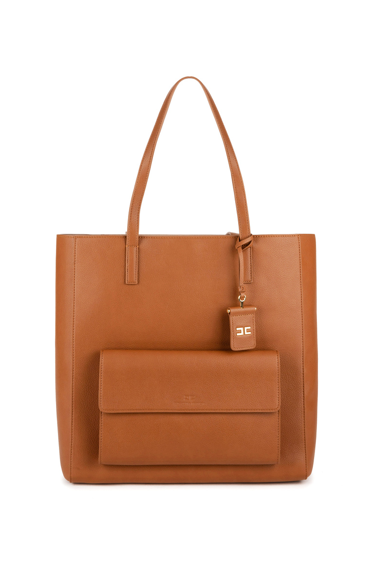 Large shopper bag with maxi pocket - Hand Bags | Elisabetta Franchi® Outlet