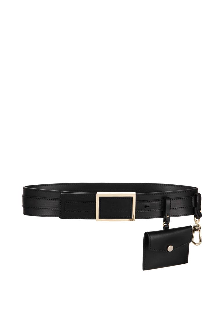 High-waisted belt with removable purse - Belts | Elisabetta Franchi® Outlet