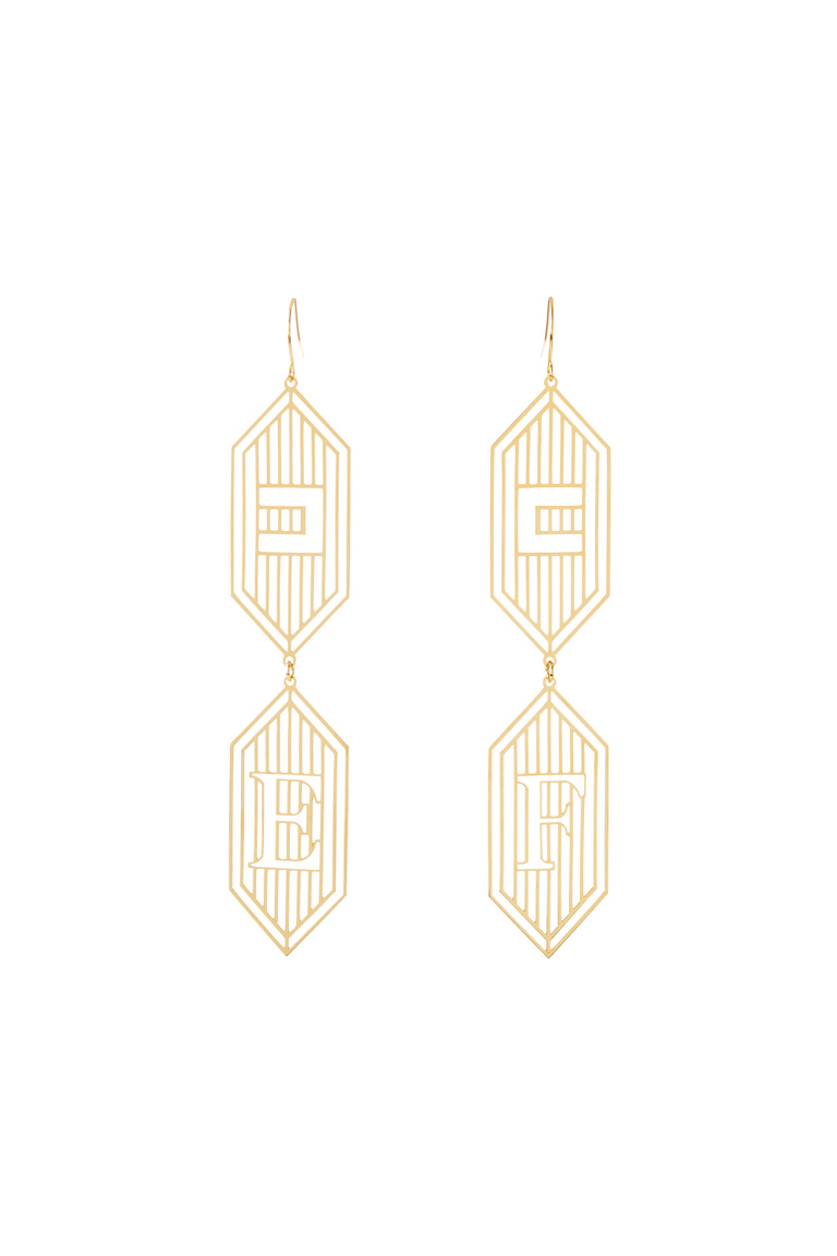 Boucles d’oreilles pendentifs à logo - Bijoux | Elisabetta Franchi® Outlet