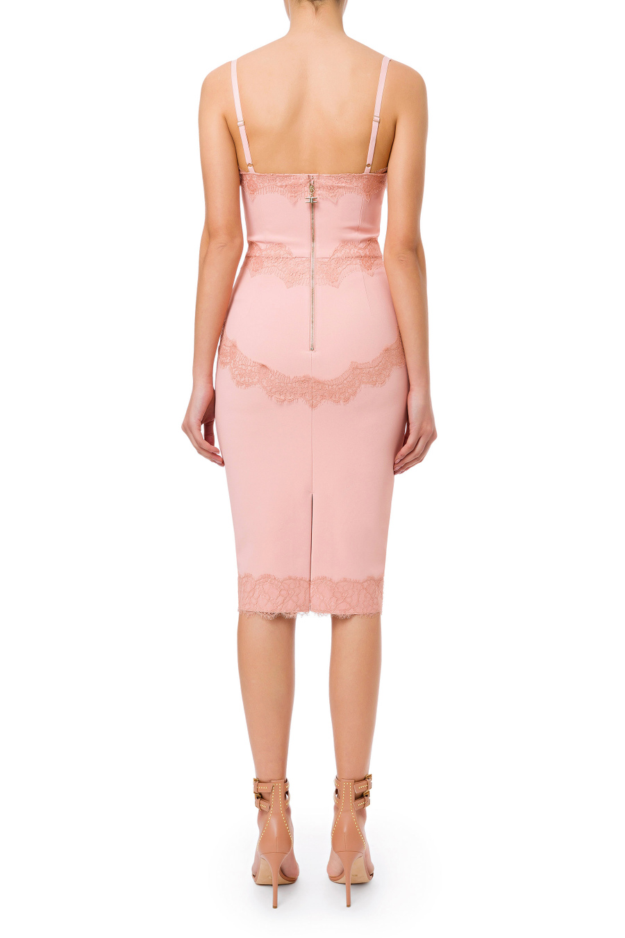 Robe mi-mollet avec fronces - Elisabetta Franchi® Outlet