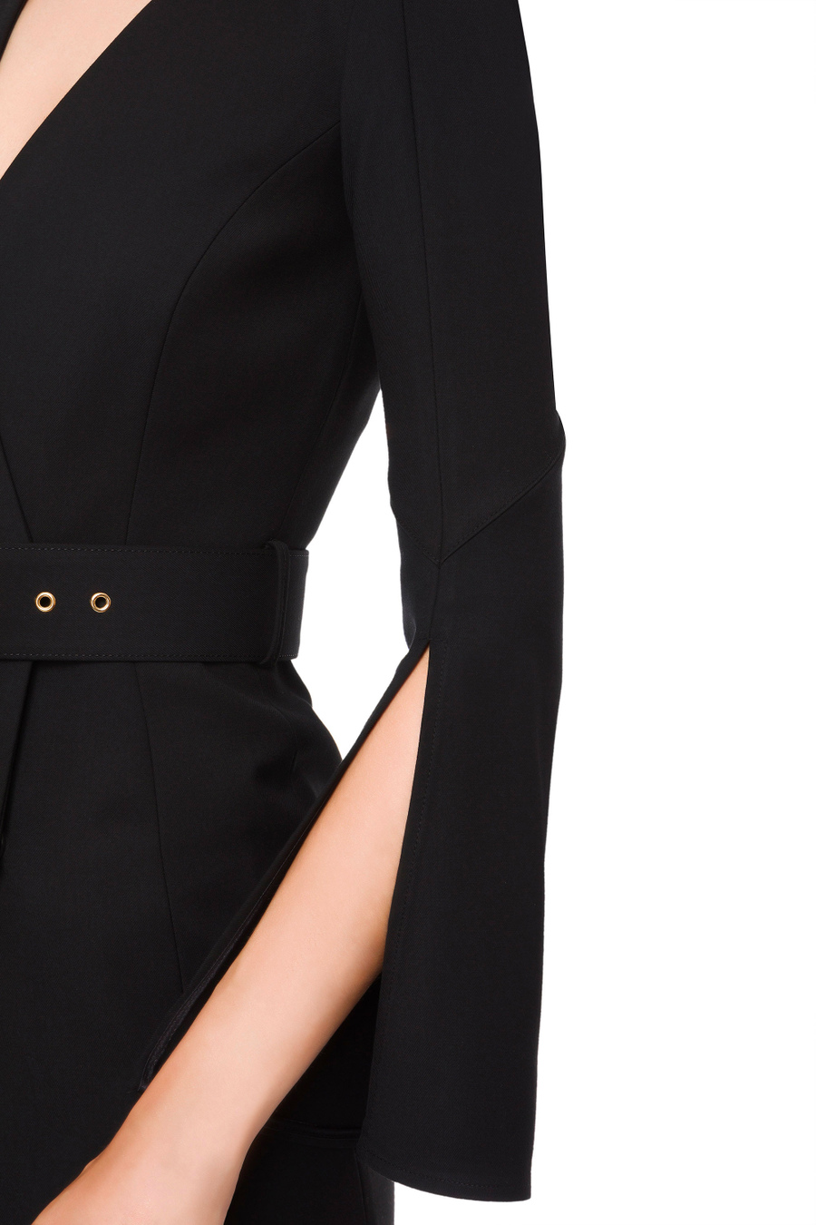 Dress with sleeves with slits - Elisabetta Franchi® Outlet