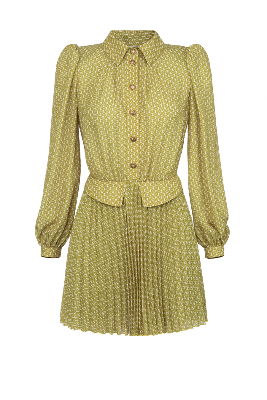 Mini-dress in printed georgette fabric - Elisabetta Franchi® Outlet