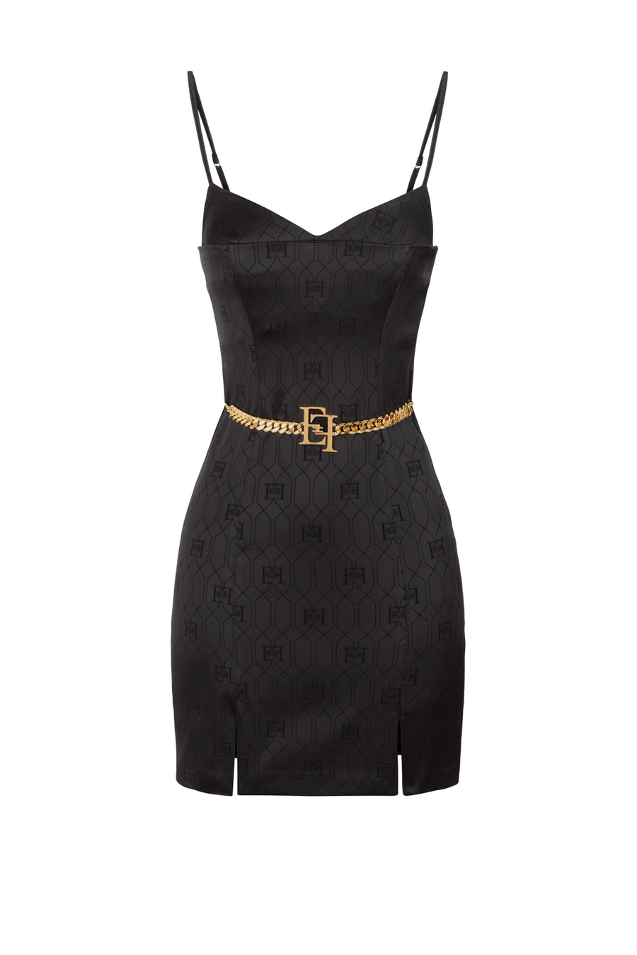 Jacquard satin mini-dress - Elisabetta Franchi® Outlet