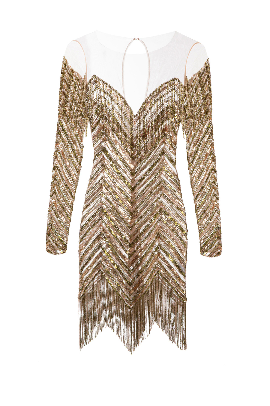 Mini-robe en tulle avec sequins brodés - Elisabetta Franchi® Outlet