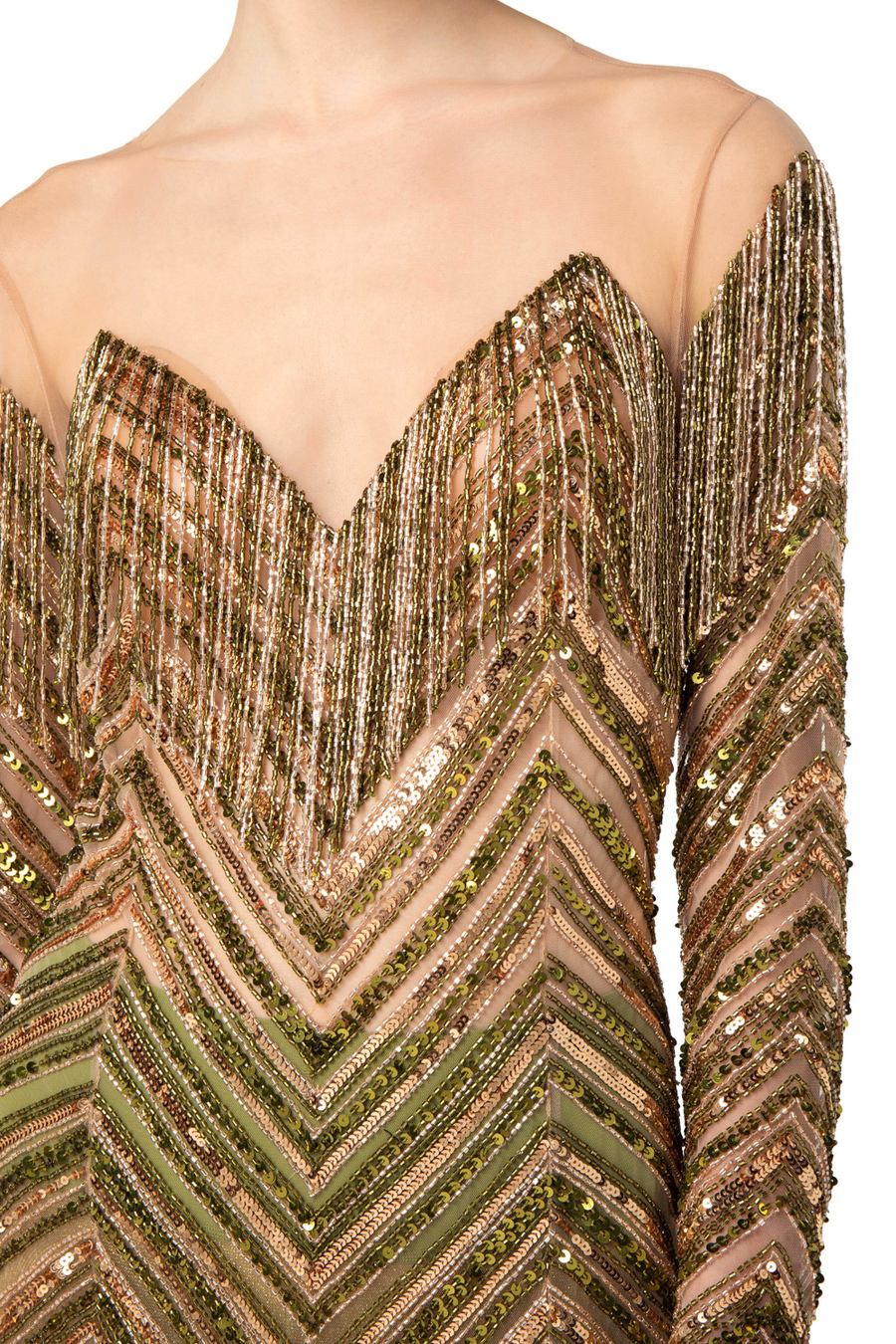 Mini-robe en tulle avec sequins brodés - Elisabetta Franchi® Outlet