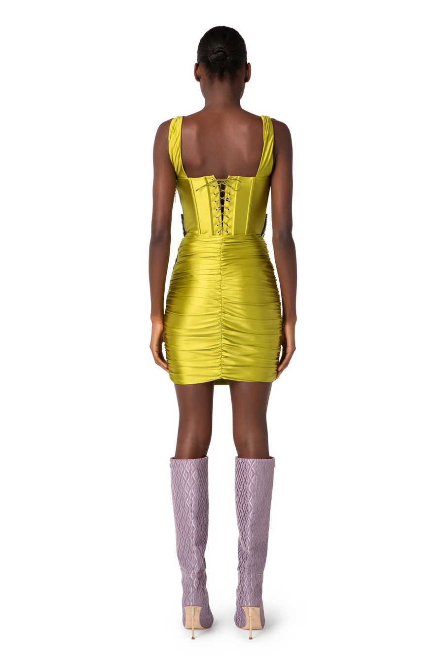 Miniabito bustier in lycra con strass - Elisabetta Franchi® Outlet