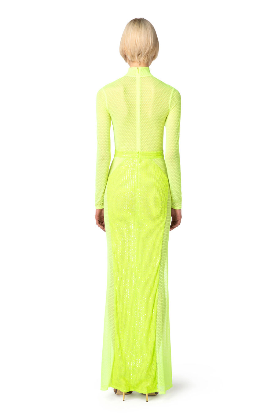 Abito red carpet in tulle e paillettes - Elisabetta Franchi® Outlet