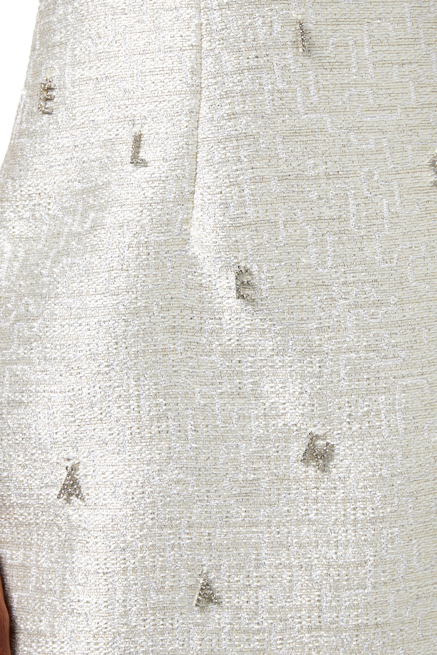 Lurex tweed dress with rhinestone lettering - Elisabetta Franchi® Outlet