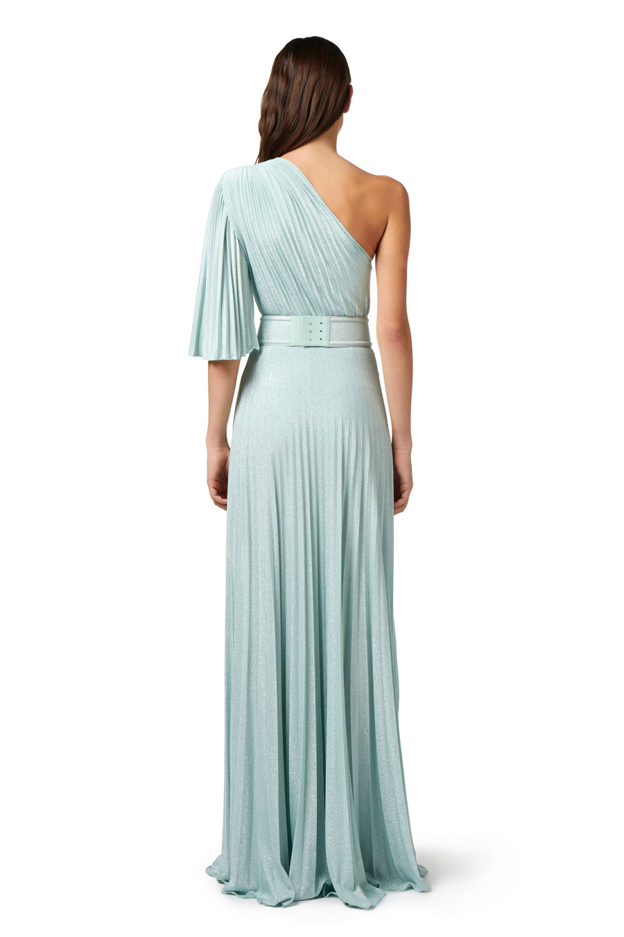 Abito red carpet monospalla in jersey lurex - Elisabetta Franchi® Outlet