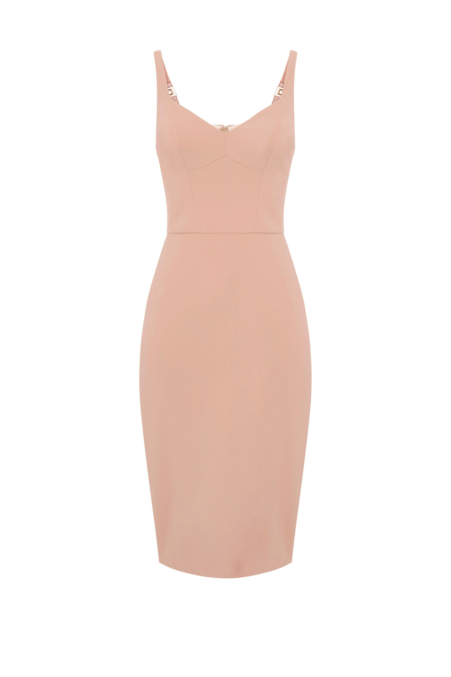 Sheath dress in stretch crêpe fabric with zip - Elisabetta Franchi® Outlet