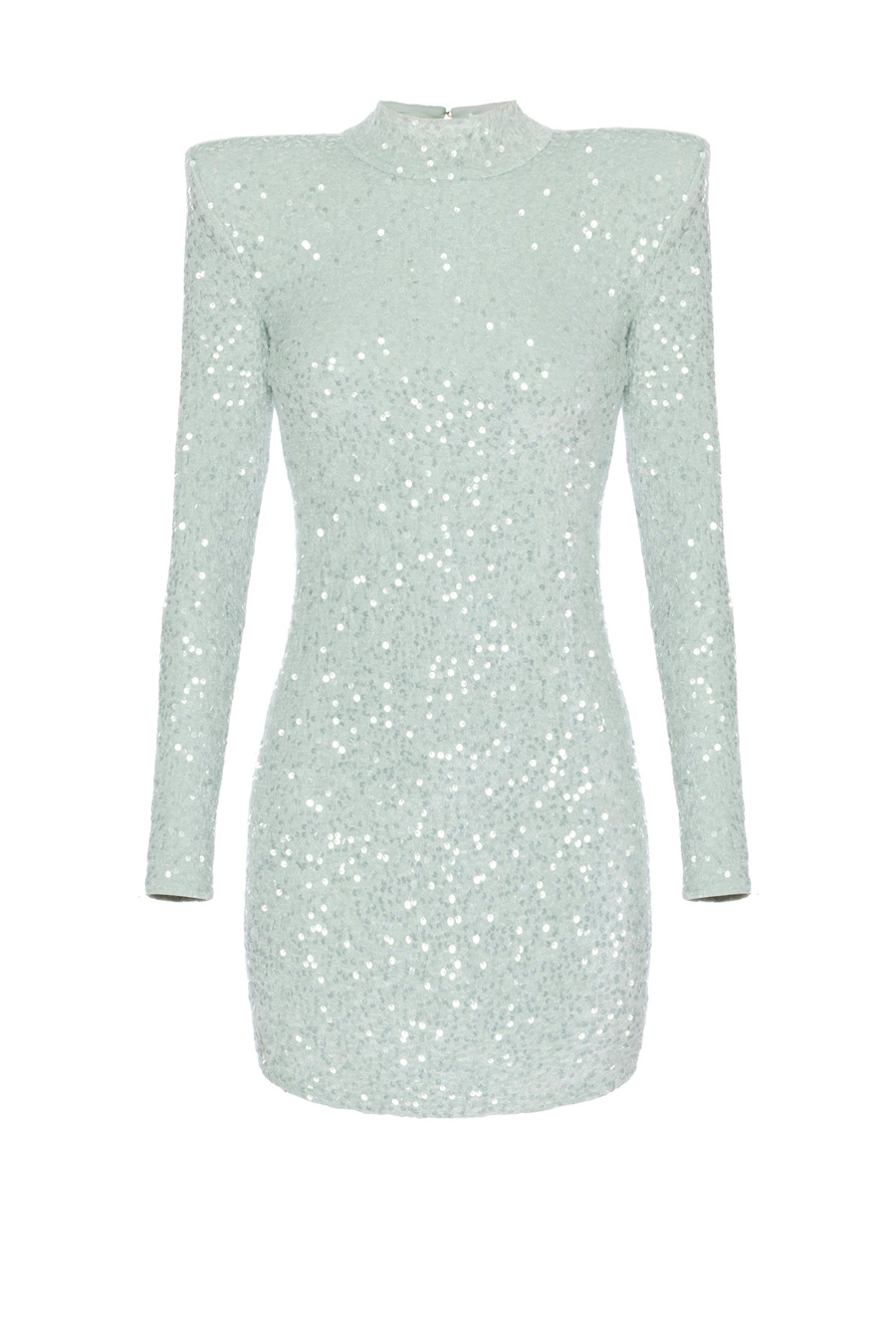 Mini-dress made of sequins with structured shoulders - Elisabetta Franchi® Outlet