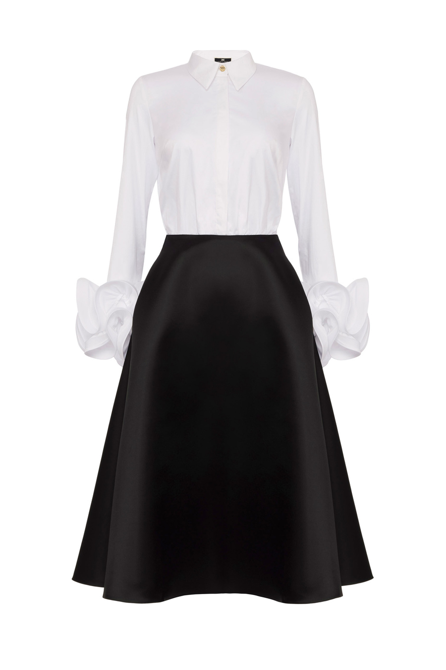 Robe midi composée d'une chemise et d'une jupe - Elisabetta Franchi® Outlet