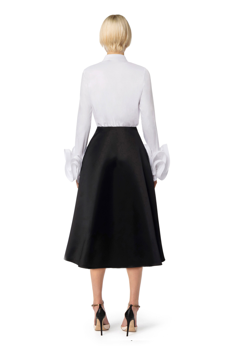 Robe midi composée d'une chemise et d'une jupe - Elisabetta Franchi® Outlet