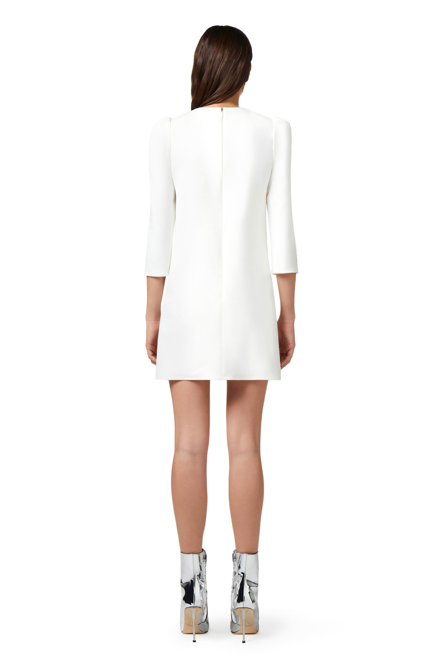 Miniabito in tessuto tecnico con allacciatura criss cross - Elisabetta Franchi® Outlet