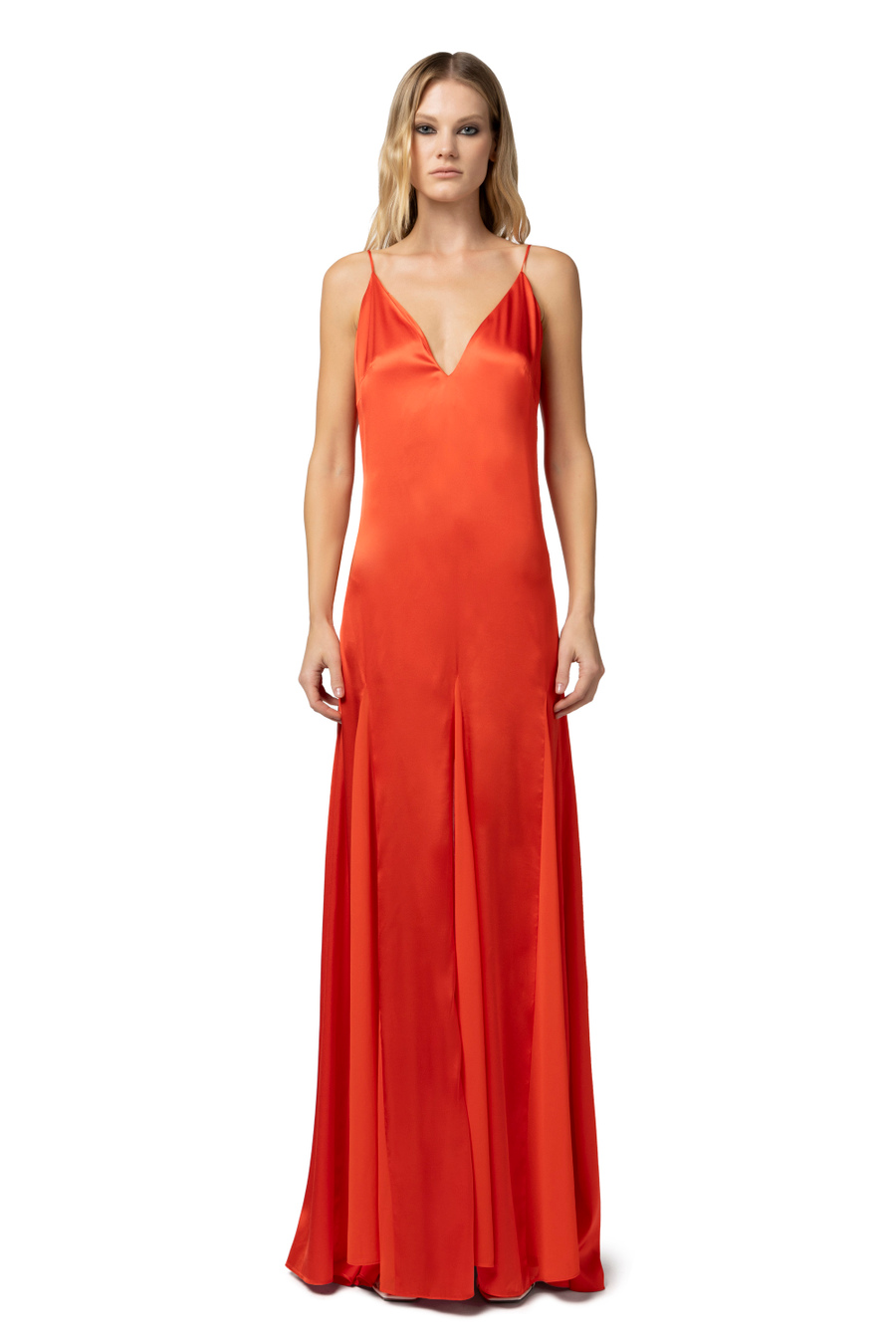 Silk red carpet dress - Elisabetta Franchi® Outlet