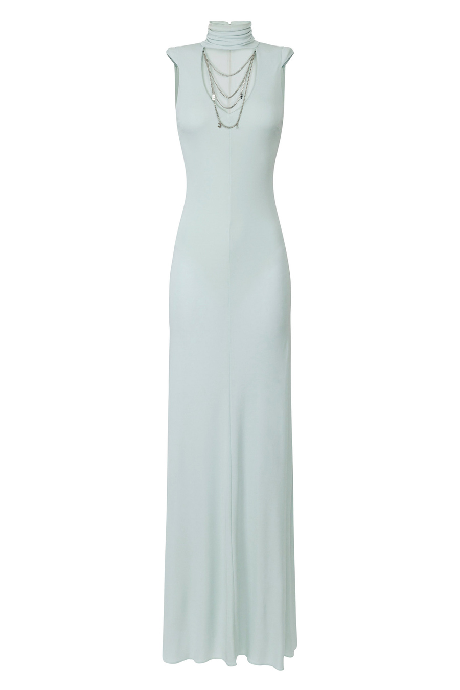 Jersey red carpet dress with cut-out and necklace - Elisabetta Franchi® Outlet
