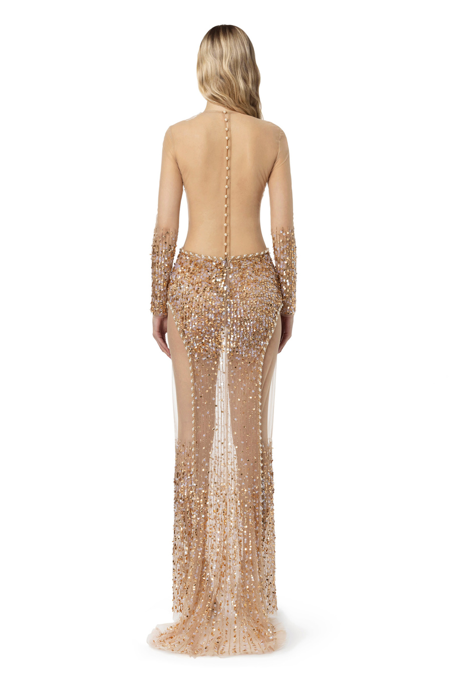 Red Carpet embroidered mermaid line dress - Elisabetta Franchi® Outlet