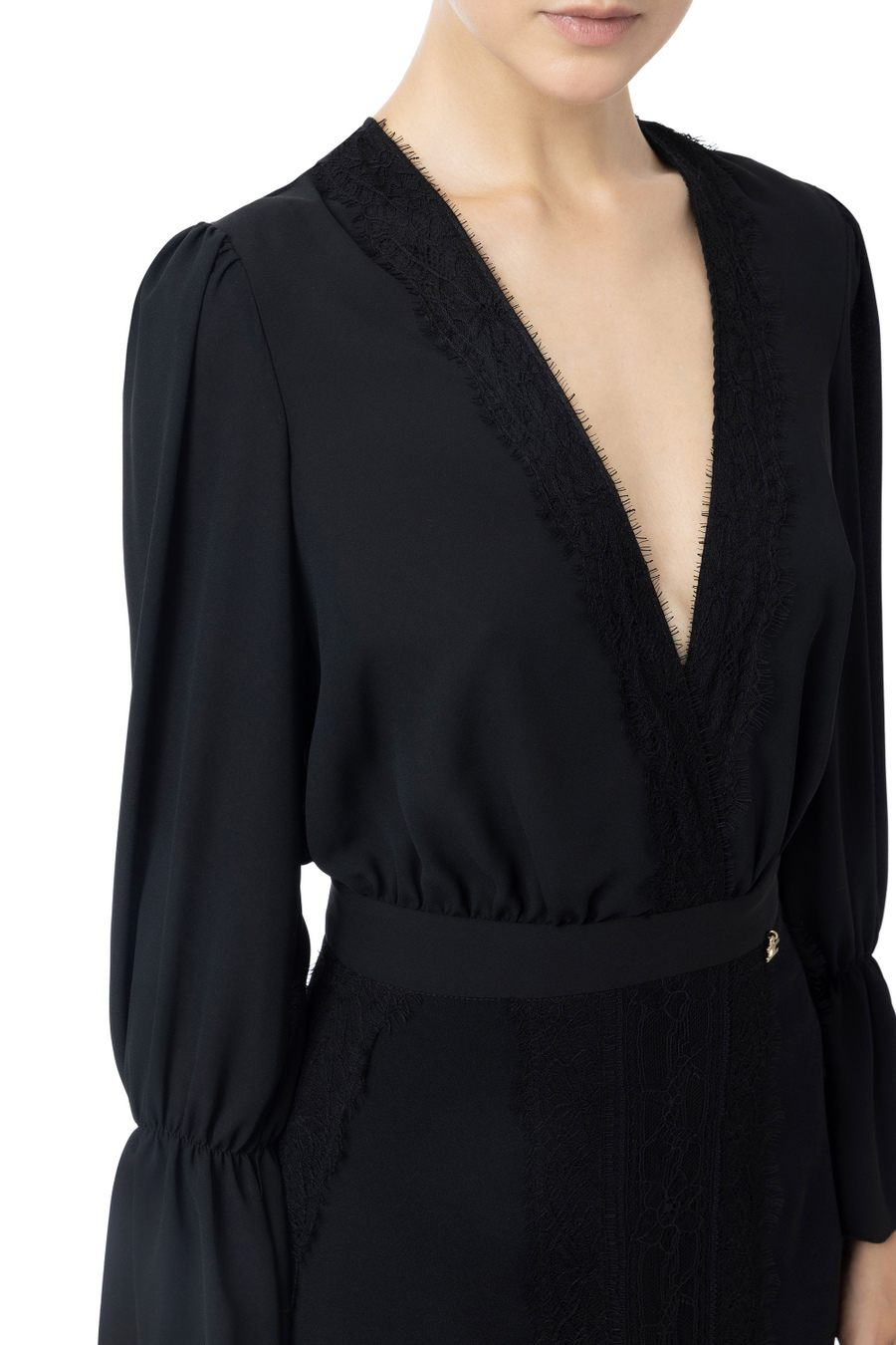 Dress in georgette fabric - Elisabetta Franchi® Outlet