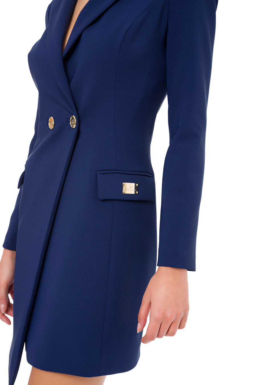 Coat dress with buttons - Elisabetta Franchi® Outlet