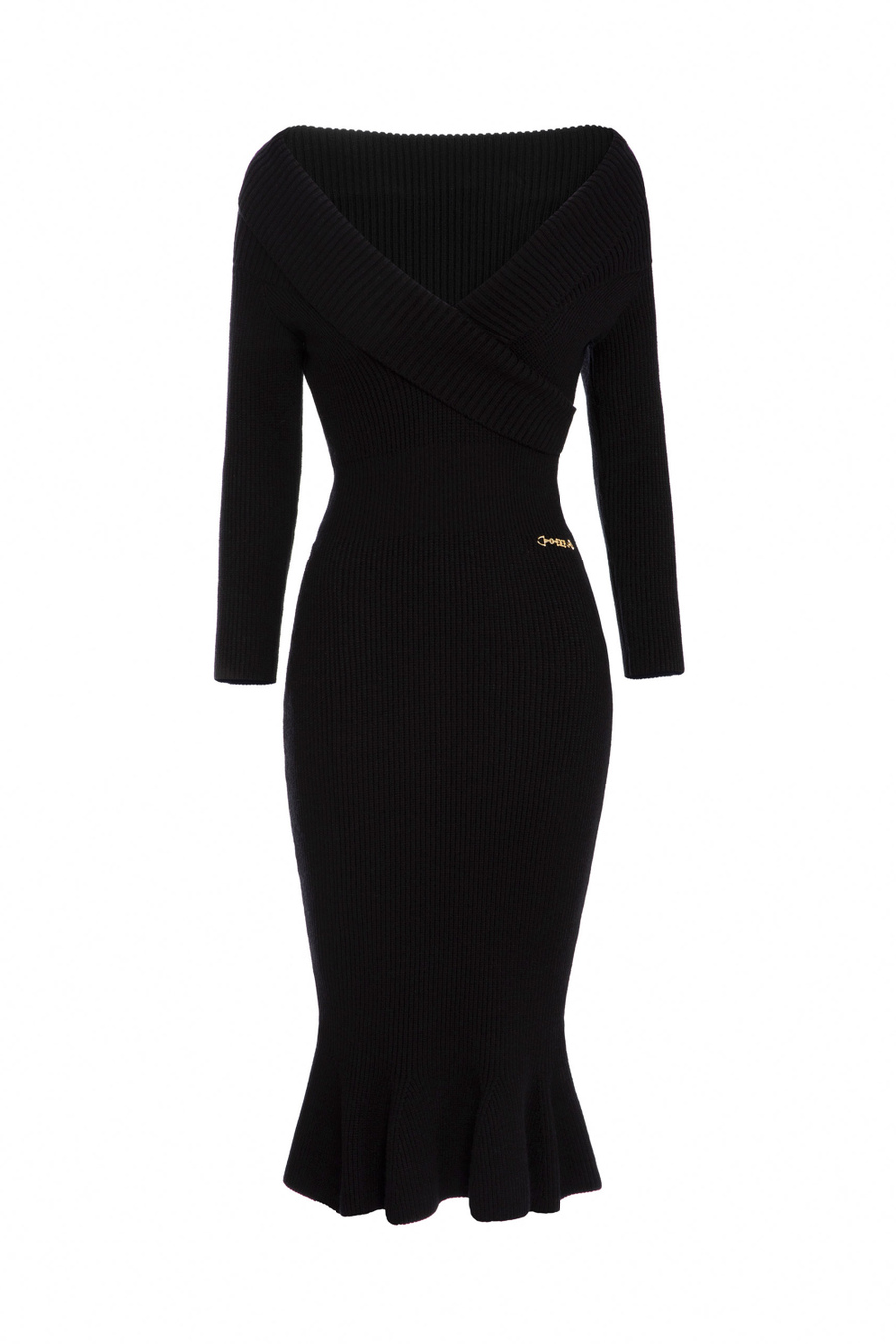 Robe en tricot avec jupe à godets - Elisabetta Franchi® Outlet