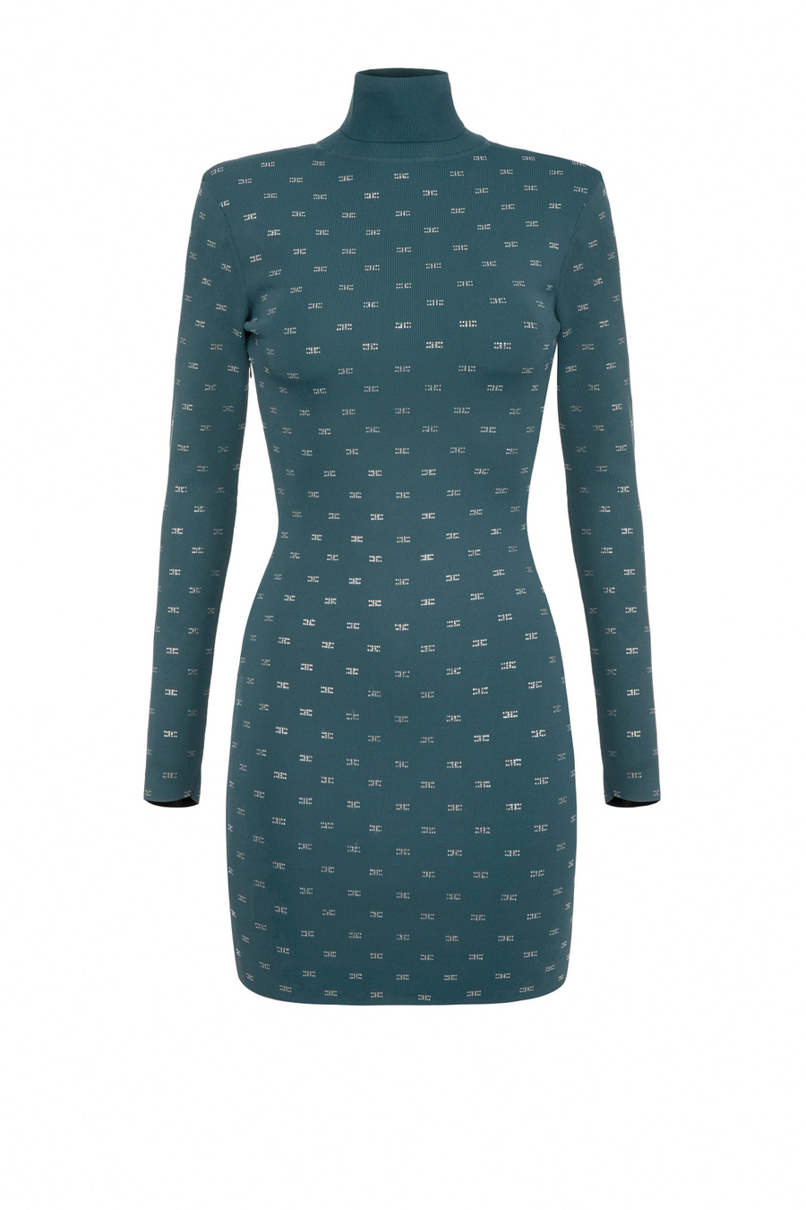 Miniabito in viscosa con pattern logato - Elisabetta Franchi® Outlet