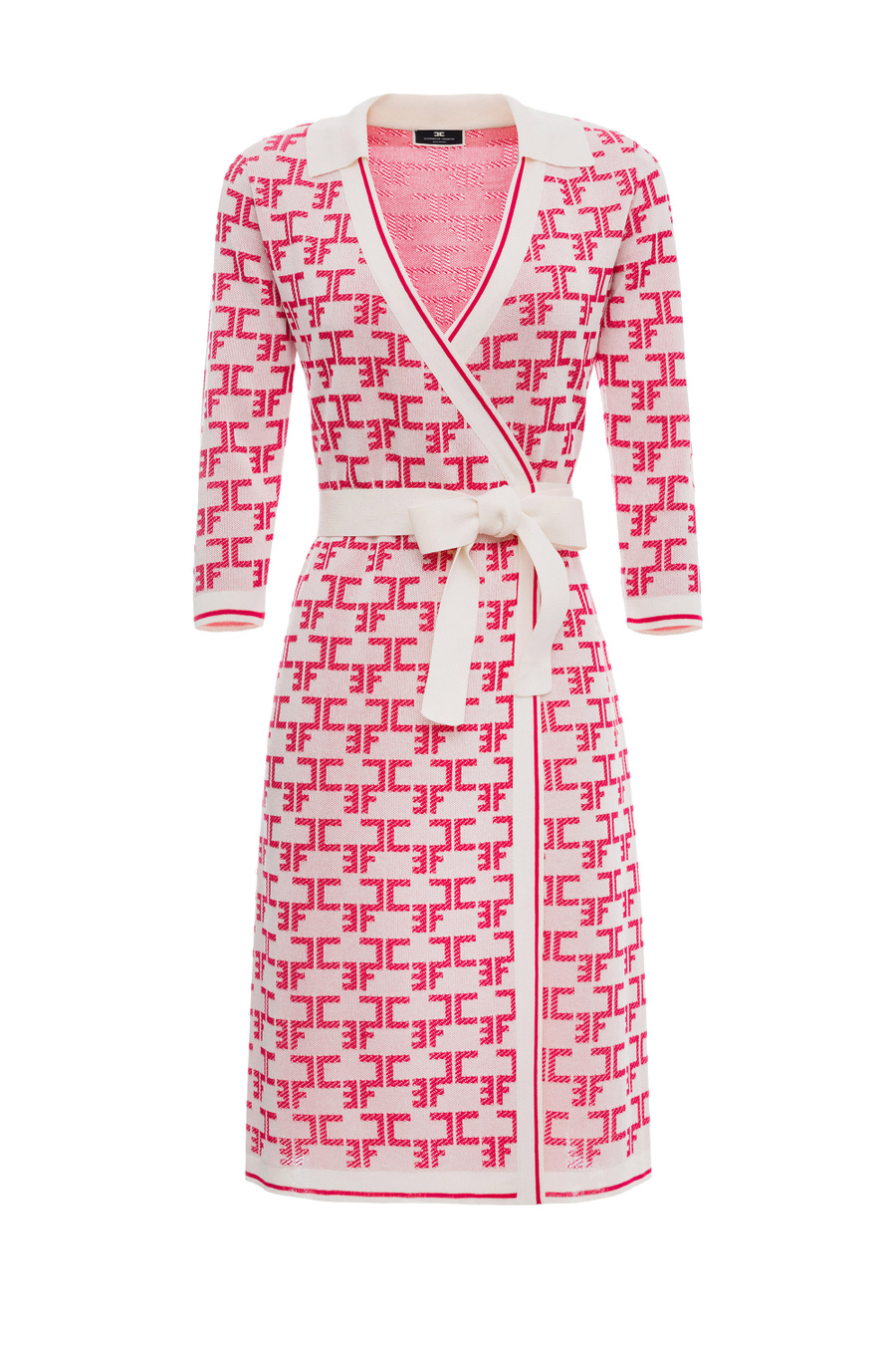 Monogram lettering dress with sash - Elisabetta Franchi® Outlet