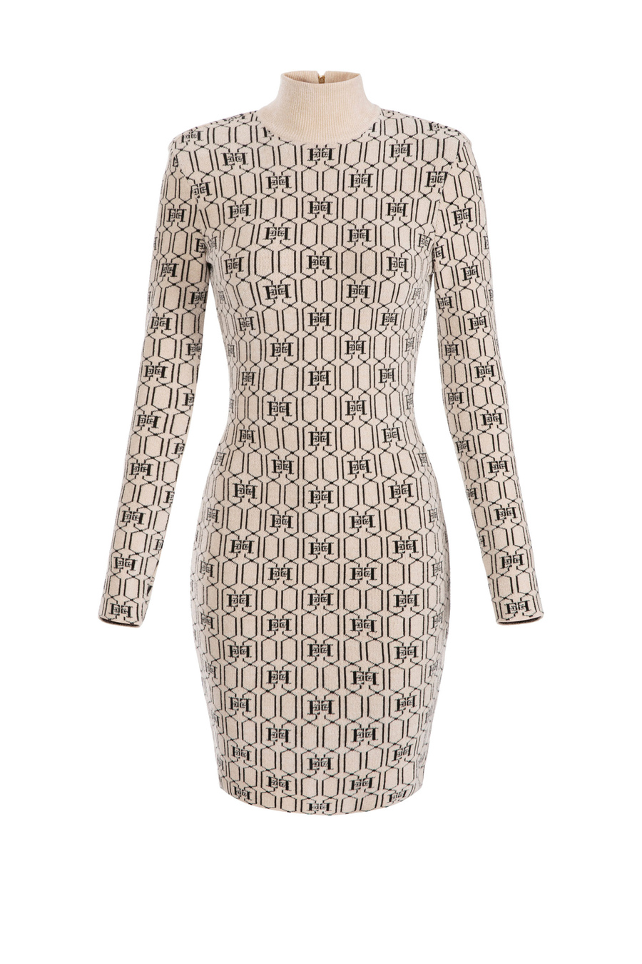 Mini-dress in geometric pattern chenille - Elisabetta Franchi® Outlet