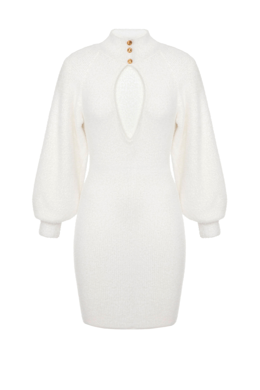 Lapin effect wool mini-dress - Elisabetta Franchi® Outlet