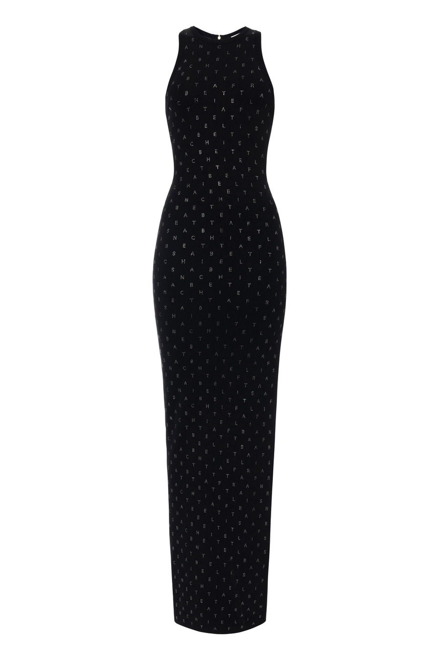 Abito red carpet in viscosa con lettering in strass - Elisabetta Franchi® Outlet
