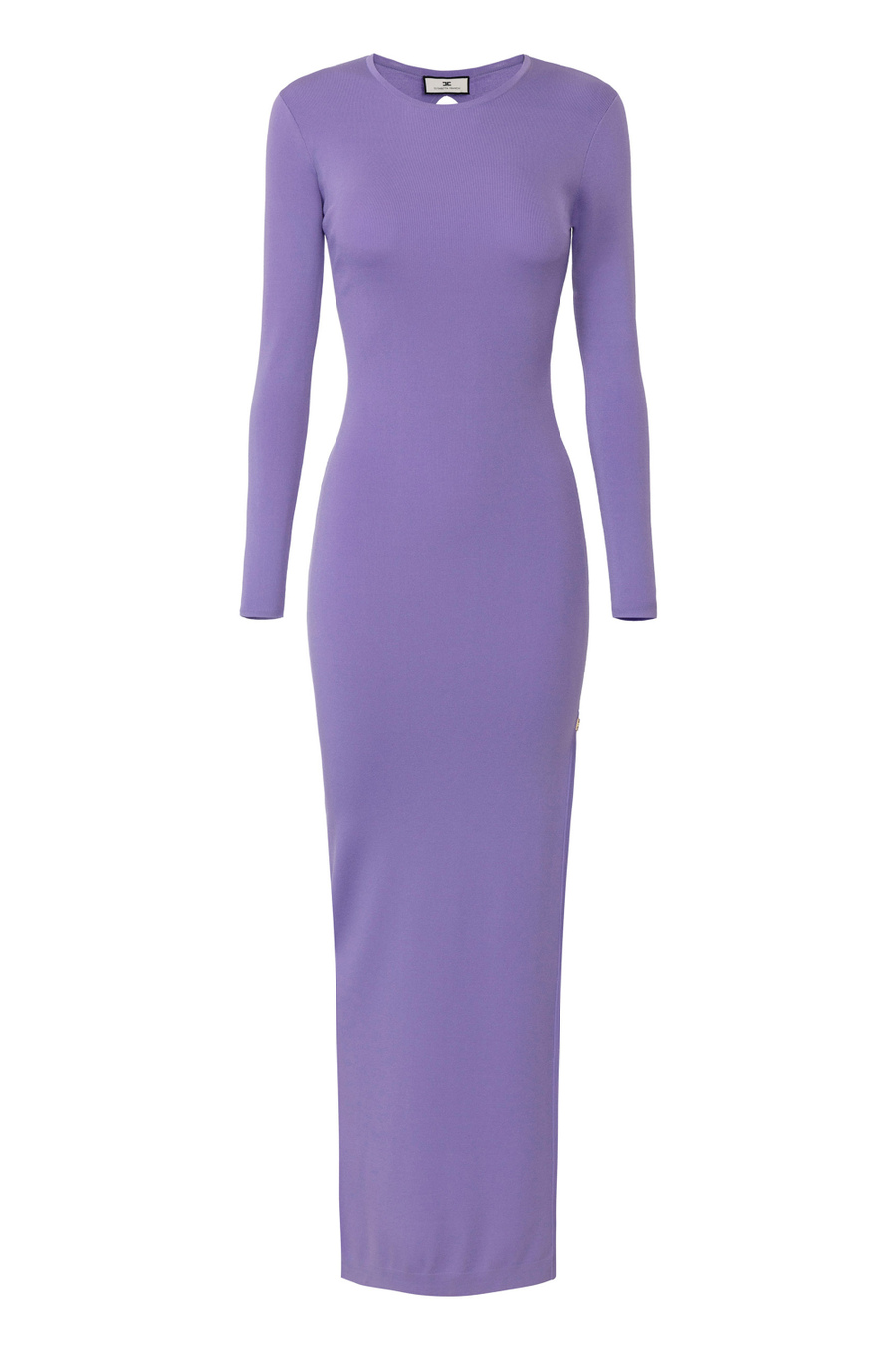 Red carpet dress in rayon with criss-cross pattern - Elisabetta Franchi® Outlet