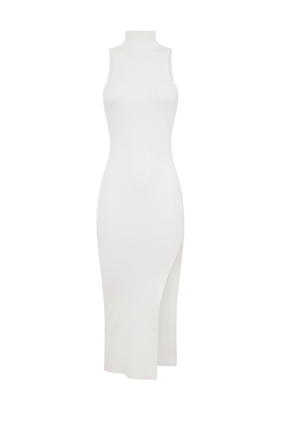 Abito midi in viscosa a costine oblò schiena - Elisabetta Franchi® Outlet