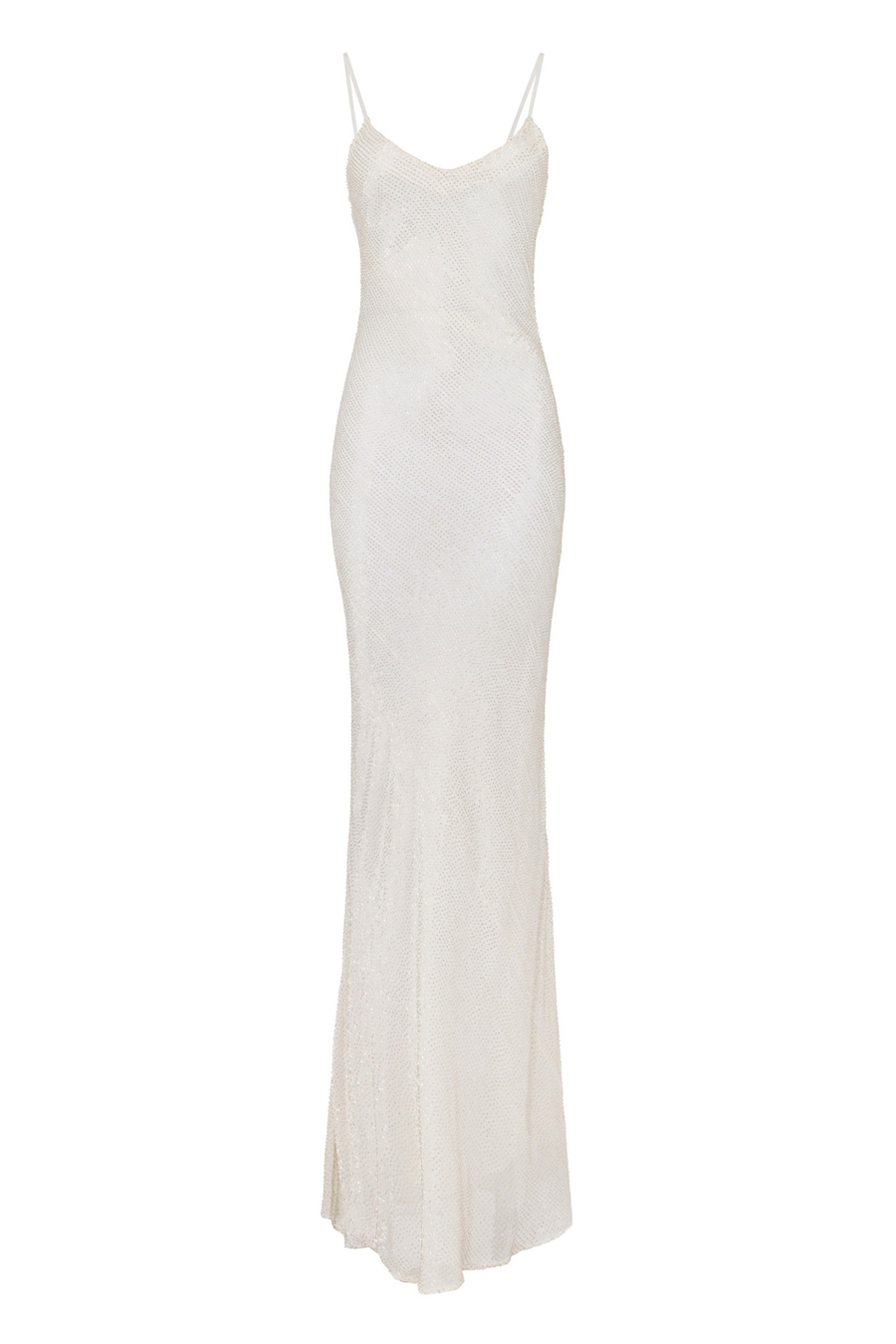 Red carpet dress in embroidered georgette - Elisabetta Franchi® Outlet