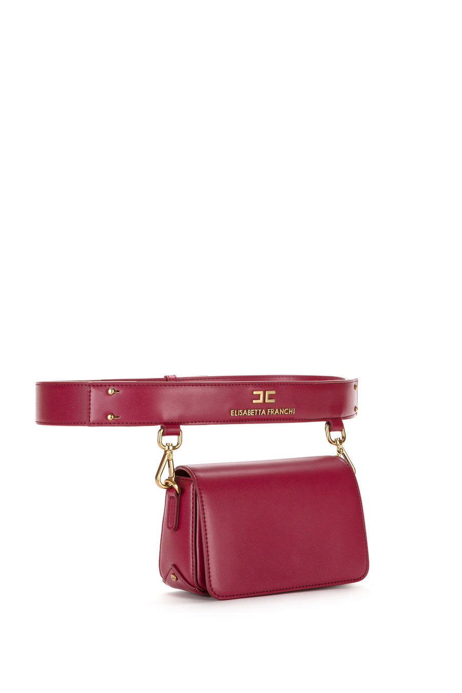 Belt bag with snap-hooks - Elisabetta Franchi® Outlet