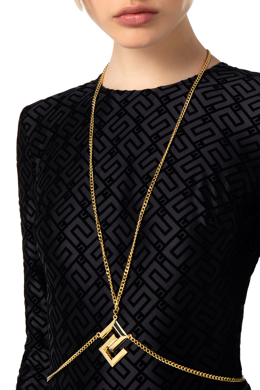Bodysuit in Lycra flock - Elisabetta Franchi® Outlet