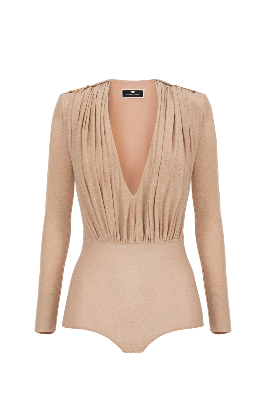 Bodysuit in lurex jersey fabric - Elisabetta Franchi® Outlet