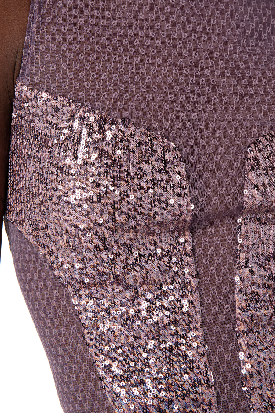 Bodysuit in tulle fabric with embroidery and sequins - Elisabetta Franchi® Outlet