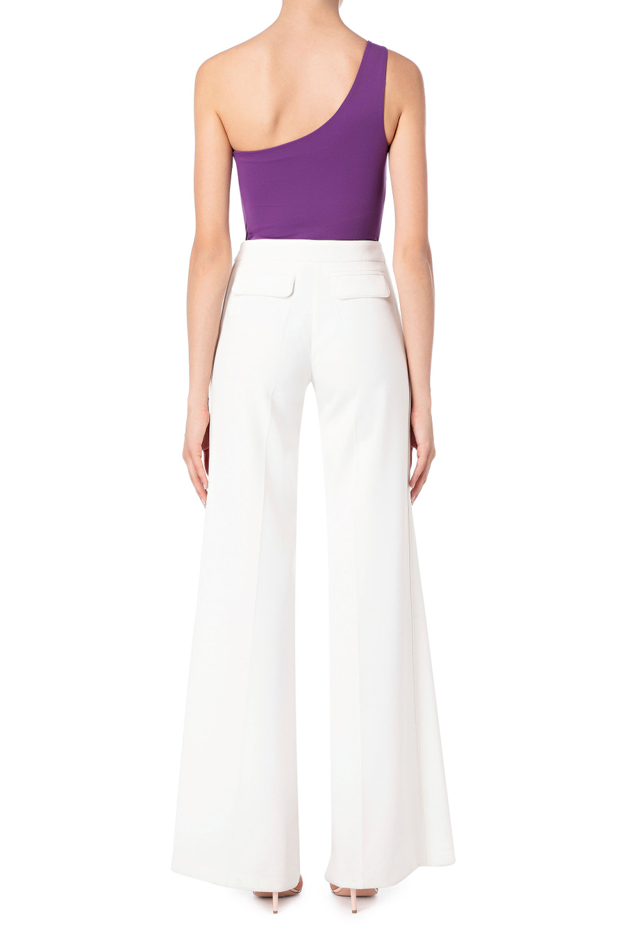 Bodysuit with asymmetric neckline - Elisabetta Franchi® Outlet