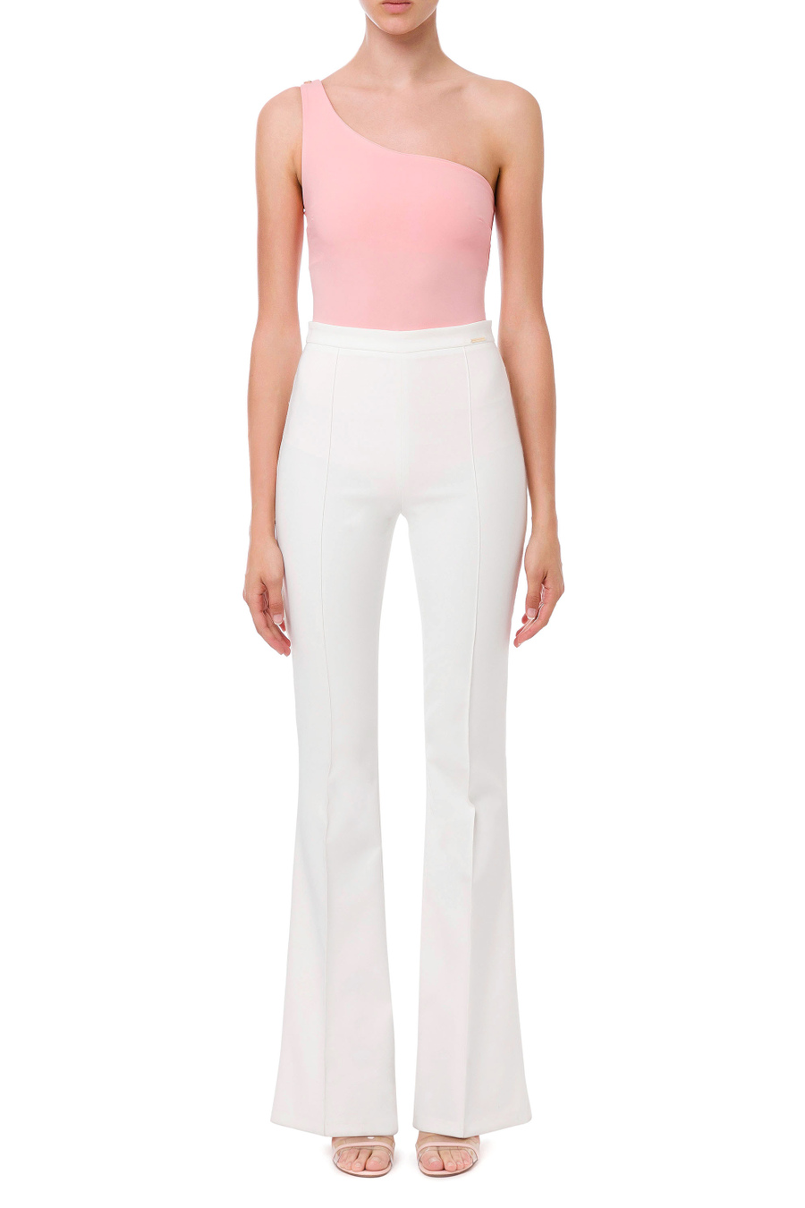 Bodysuit with asymmetric neckline - Elisabetta Franchi® Outlet