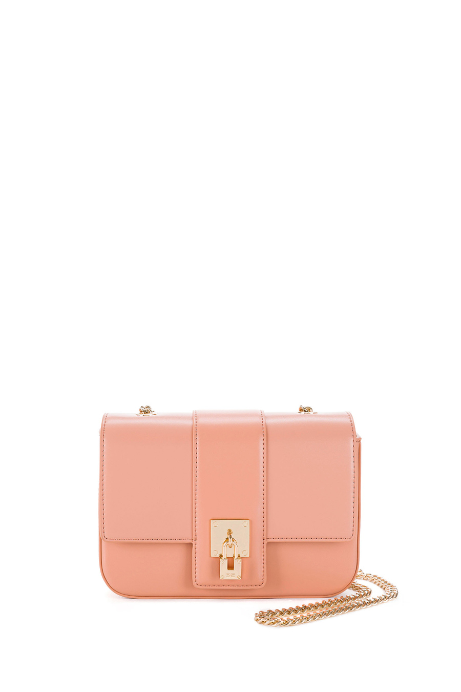 Clutch bag with shoulder strap and logo - Elisabetta Franchi® Outlet